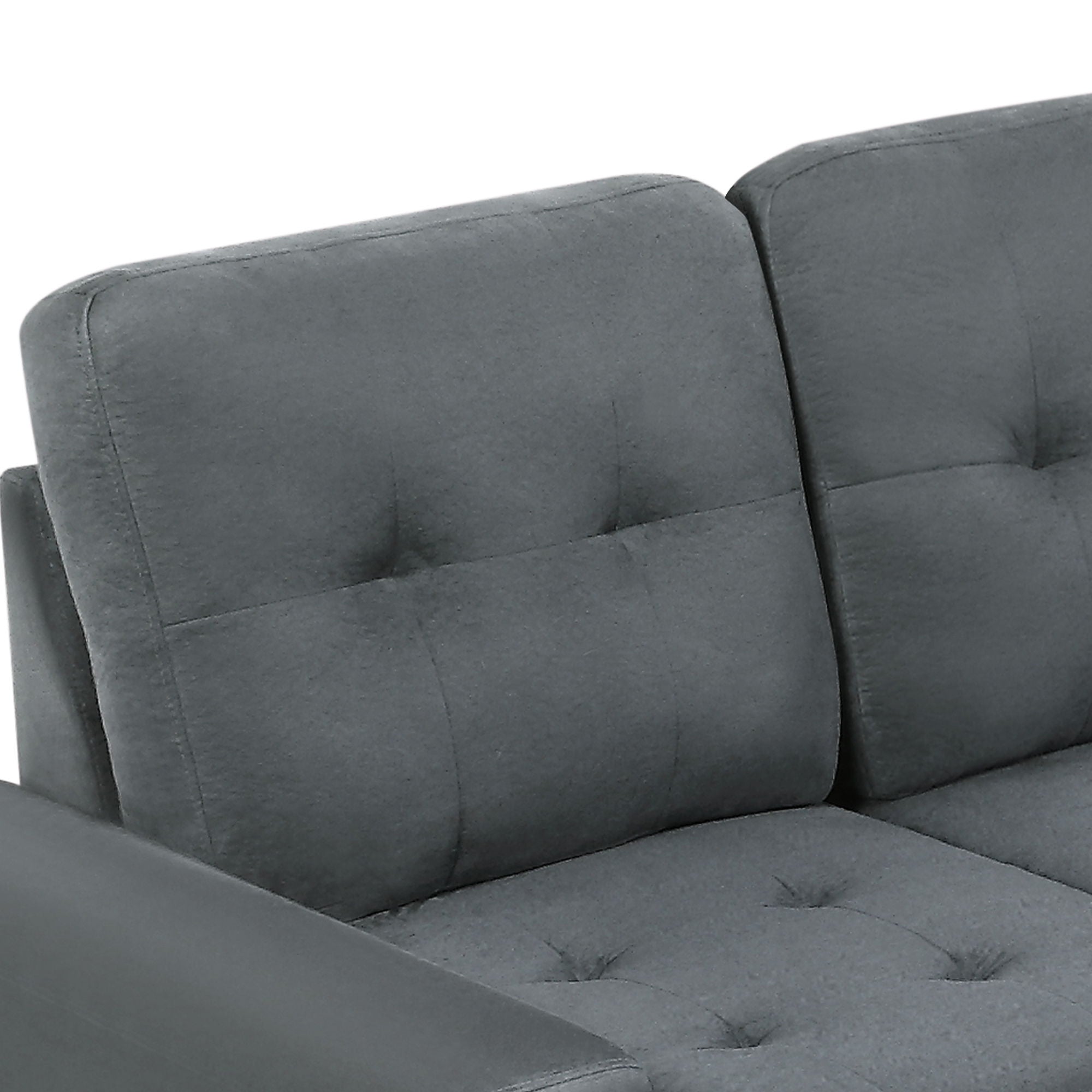 Sectional Sofa With Reversible Chaise Lounge, L-Shaped Couch With Storage Ottoman And Cup Holders