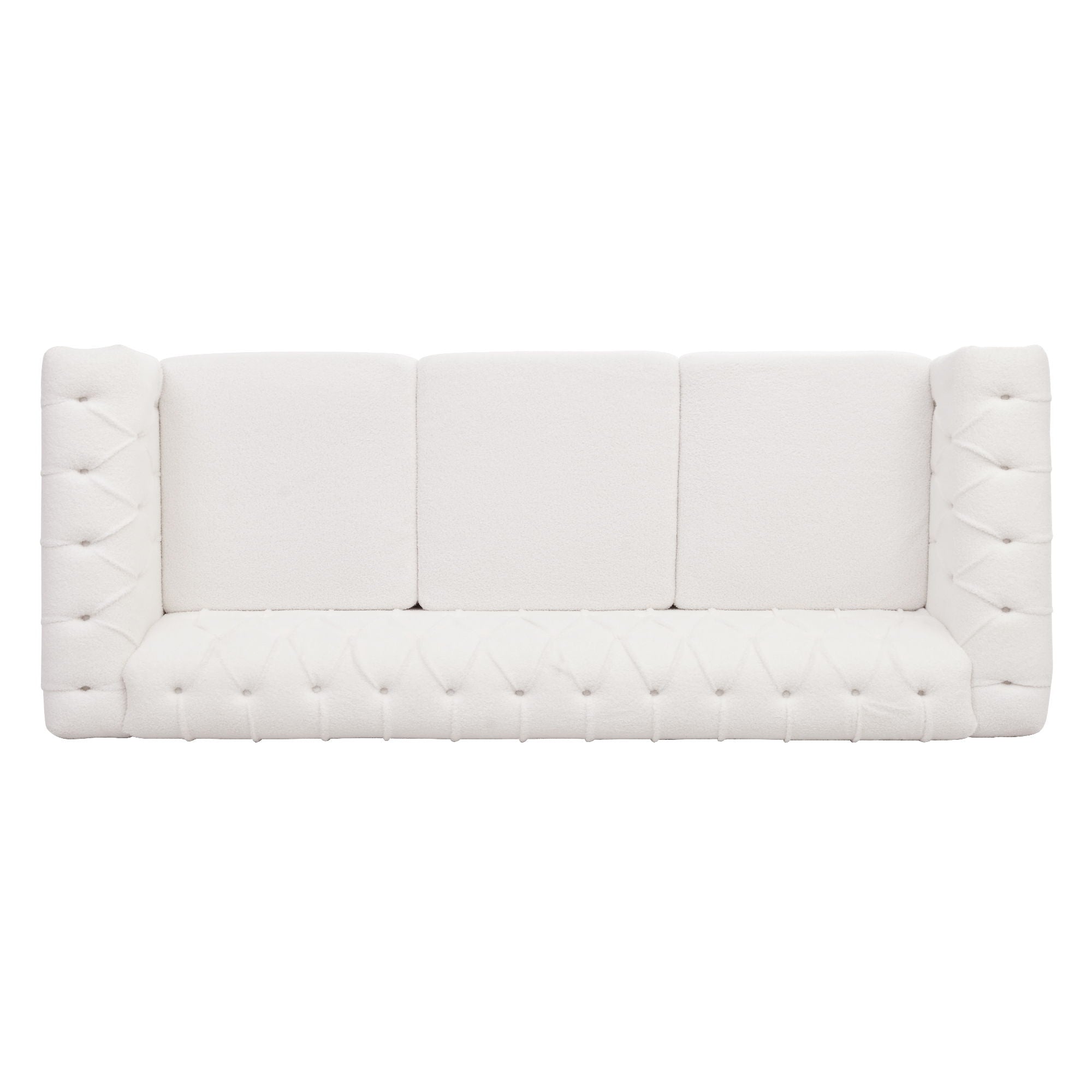 Traditional Square Arm Removable Cushion 3 Seater Sofa