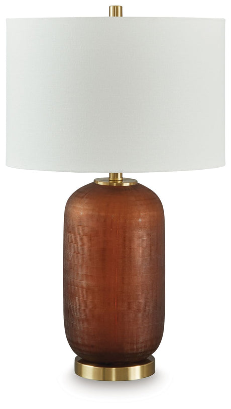 Farberman - Amber - Glass Table Lamp by Signature Design by Ashley® | Bel Furniture