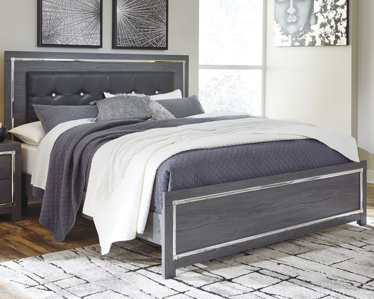 Lodanna - Panel Bed Gray King None by Signature Design by Ashley® | Bel Furniture