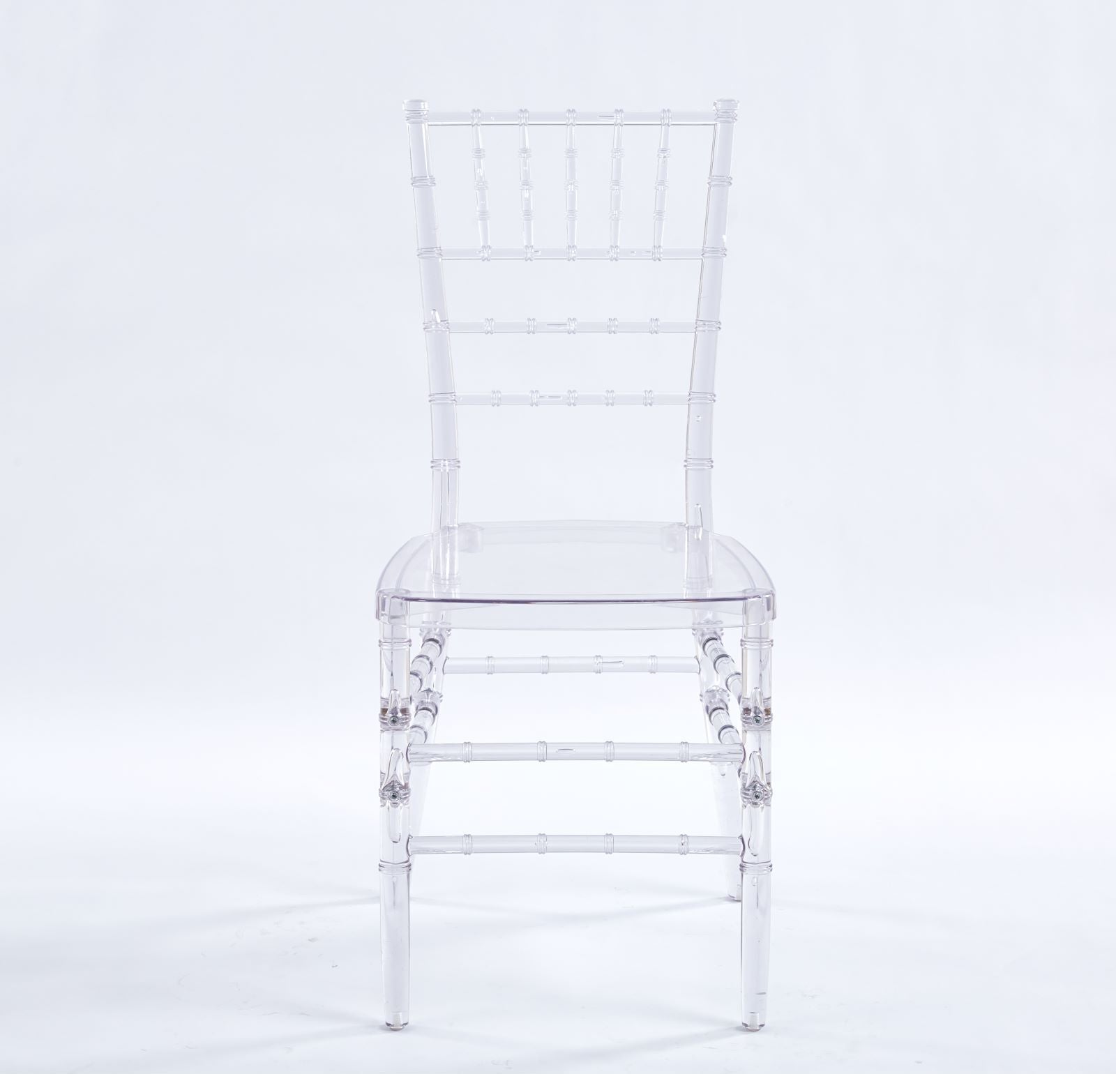 Welding Chair, Dining Chair, Plastic Seat (Set of 4) - Transparent