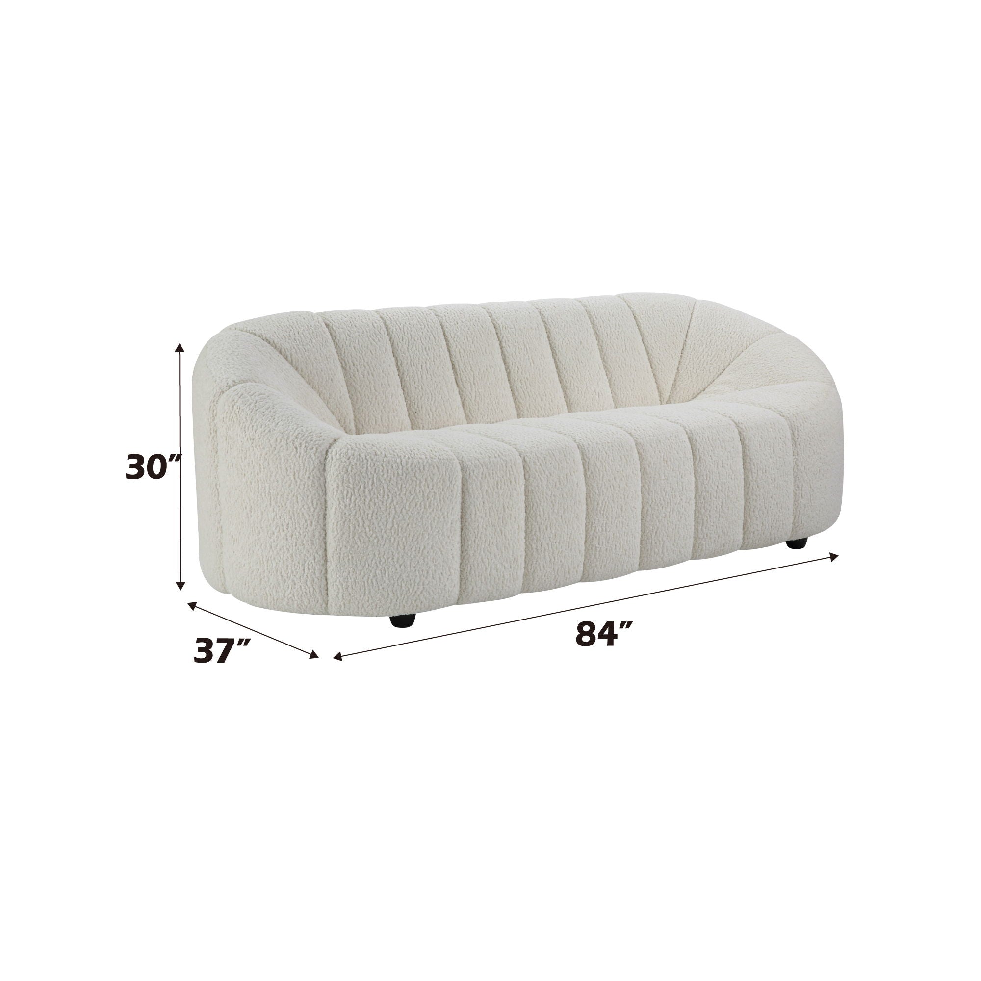 Osmash - Teddy Sherpa Sofa - White