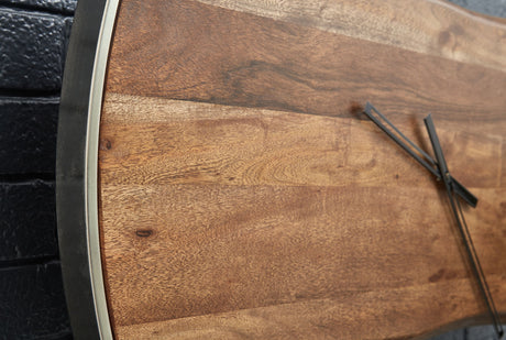 Panchali - Wall Clock - Brown / Silver Finish - view 3