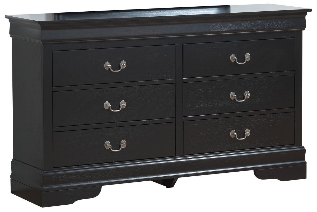 Louis Phillipe - Dresser - Black by Glory Furniture | Bel Furniture