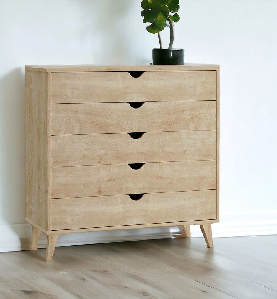 Five Drawer Dresser - Natural