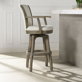 Williams - Swivel Bar Stool With Armrests by Jennifer Taylor Home | Bel Furniture
