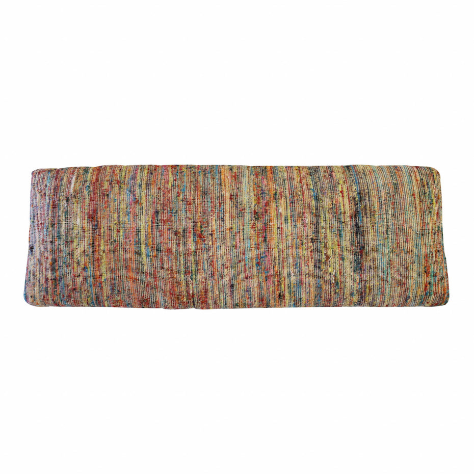 Stripe Blue Leg Upholstered Bench - Rainbow