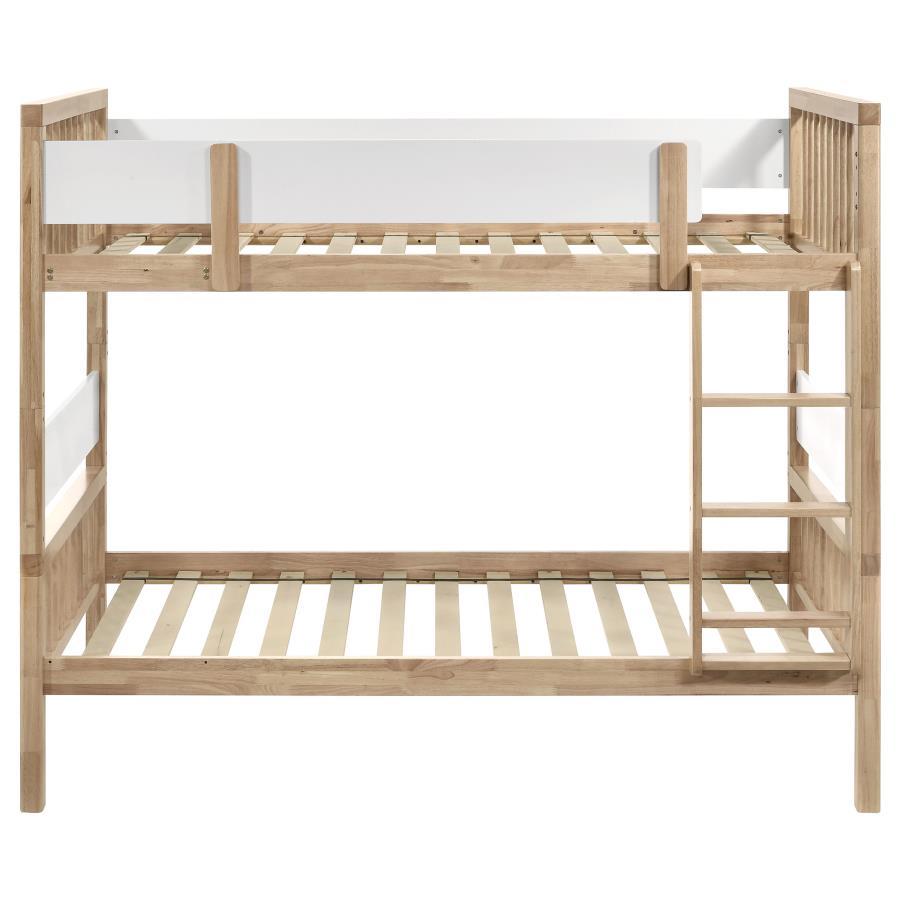 Dakota - Wood Twin Over Twin Bunk Bed - Natural by Coaster Fine Furniture | Bel Furniture