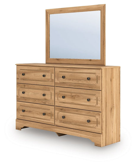 Aleaport - Dresser Light Brown Dresser & Mirror by Signature Design by Ashley® | Bel Furniture