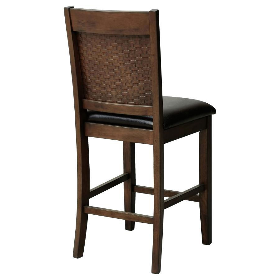 Dewey - Upholstered Counter Chair (Set of 2) - Walnut