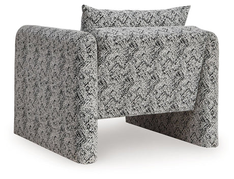 Kenbell - Black / White - Accent Chair by Signature Design by Ashley® | Bel Furniture