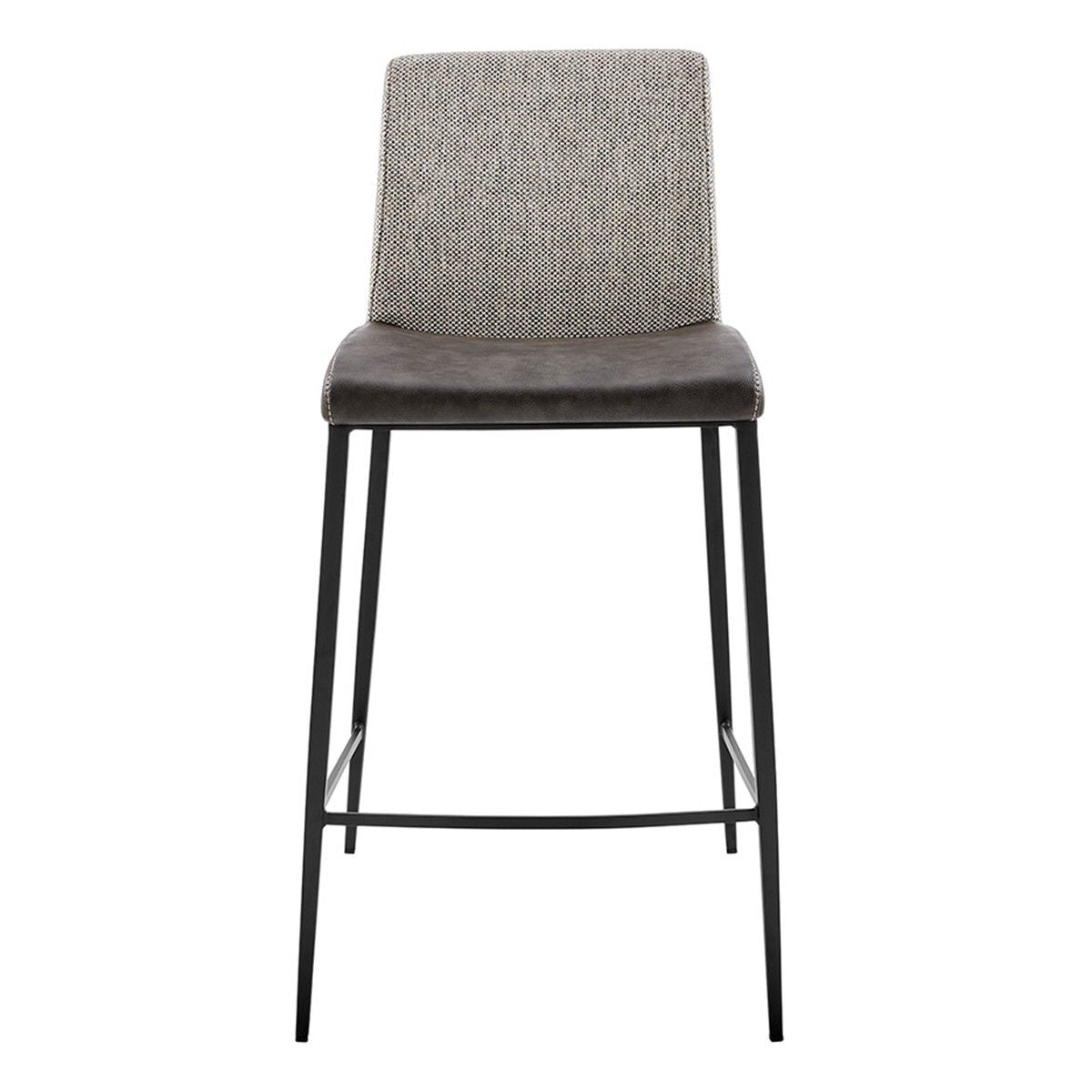 Low Back Counter Height Bar Chairs (Set of 2) - Gray / Black