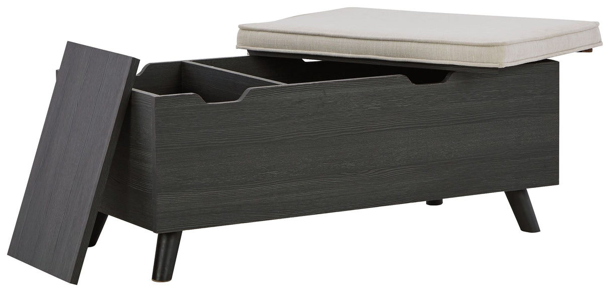 Yarlow - Dark Gray - Storage Bench by Signature Design by Ashley® | Bel Furniture