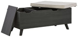 Yarlow - Dark Gray - Storage Bench by Signature Design by Ashley® | Bel Furniture