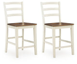Brinfern - Barstool (Set of 2) - Brown / Antique White