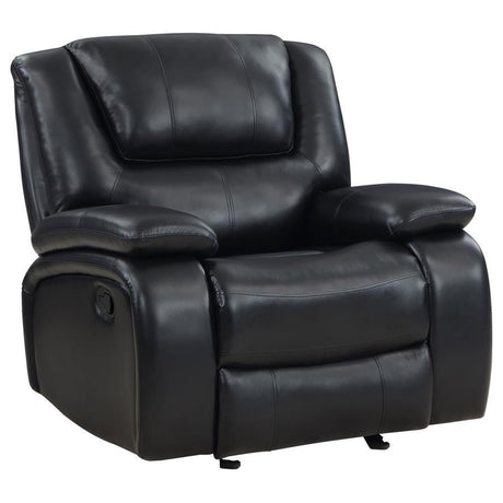 Camila - Upholstered Glider Recliner Chair Black by Coaster Fine Furniture | Bel Furniture
