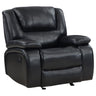 Camila - Upholstered Glider Recliner Chair Black by Coaster Fine Furniture | Bel Furniture