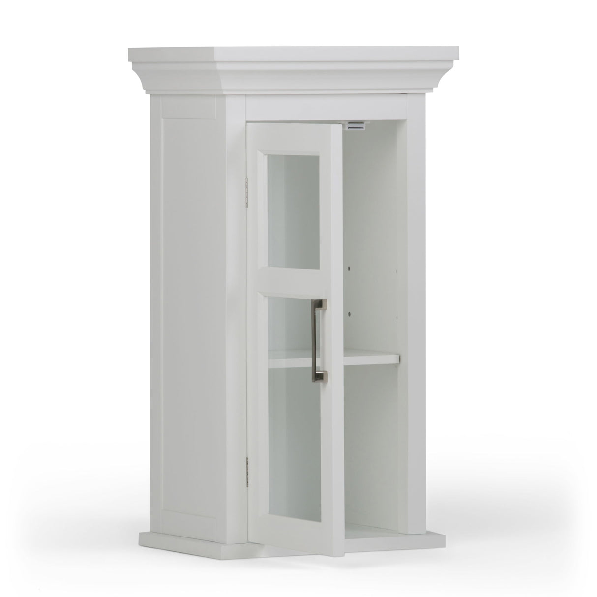 Avington - Single Door Wall Cabinet - Pure White by Simpli-Home | Bel Furniture