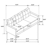 Bowen II - Upholstered Track Arm Sofa