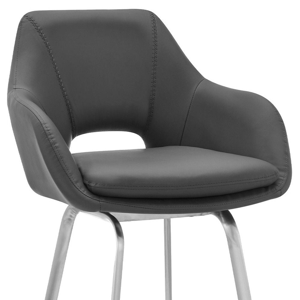 Swivel Low Back / Counter Height Bar Chair - Gray