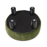 Riley - Round Footstool Ottoman - Olive Green by Jennifer Taylor Home | Bel Furniture