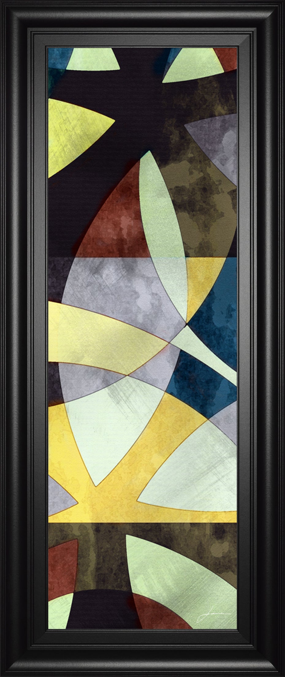 Elliptic Path I By James Burghardt - Framed Print Wall Art - Yellow