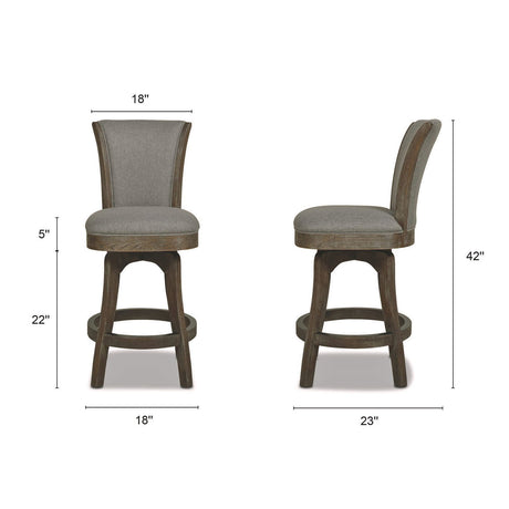Henry - Armless Swivel Counter Height Bar Stool by Jennifer Taylor Home | Bel Furniture