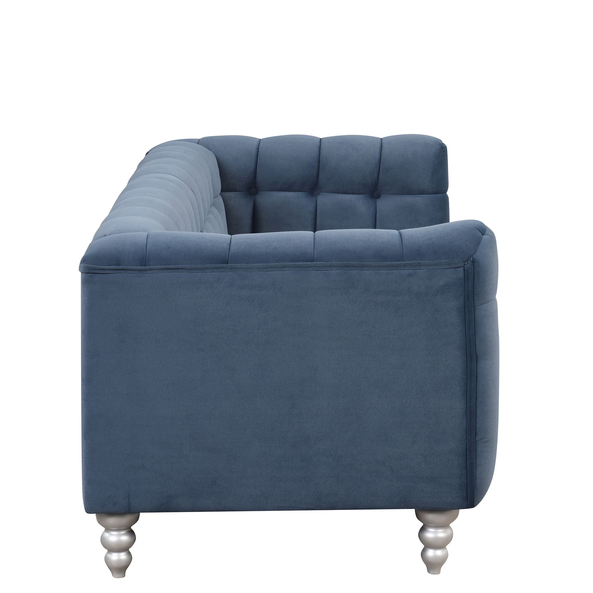 Modern Sofa Dutch Fluff Upholstered Sofa With Solid Wood Legs, Buttoned Tufted Backrest