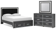 Zuraleus - Upholstered Panel Platform Storage Bedroom Set