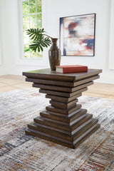 Hannodream - Warm Brown - Square End Table by Signature Design by Ashley® | Bel Furniture