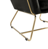 Keira - Velvet Accent Chair With Metal Base by Lilola Home | Bel Furniture