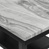 Marbel - Faux Marble Counter Height Set