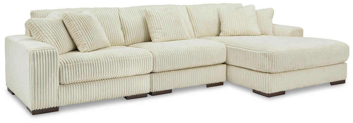Lindyn - Sectional Beige 3 Pc. Right Arm Facing Corner Chaise Sectional by Signature Design by Ashley® | Bel Furniture
