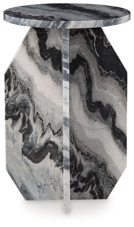 Wrenlane - Black / White / Taupe - Accent Table by Signature Design by Ashley® | Bel Furniture