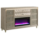 Lorient - Bedroom Set With LED Flame Box Dresser