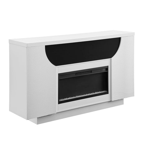 Aurora - Fireplace TV Lift With Adjustable Temperature And LED Colors - White - view 10