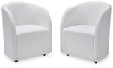 Rowanbeck - Dining Upholstered Arm Chair (Set of 2) - Ivory