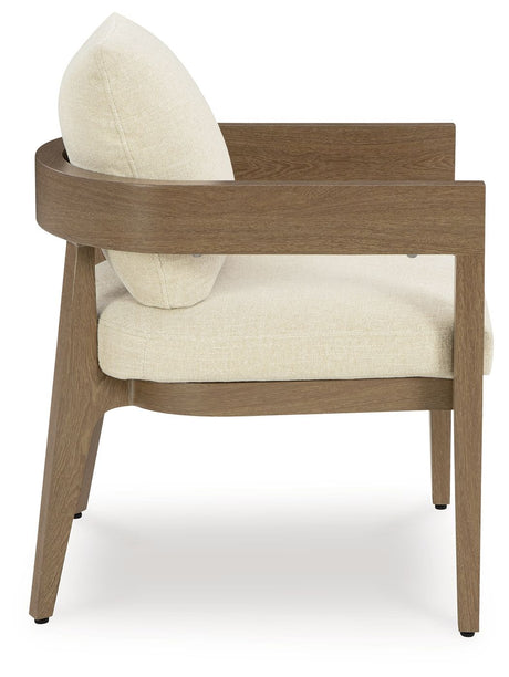 Serene Bay - Dark Brown / White - Arm Chair With Cushion (Set of 2) by Signature Design by Ashley® | Bel Furniture