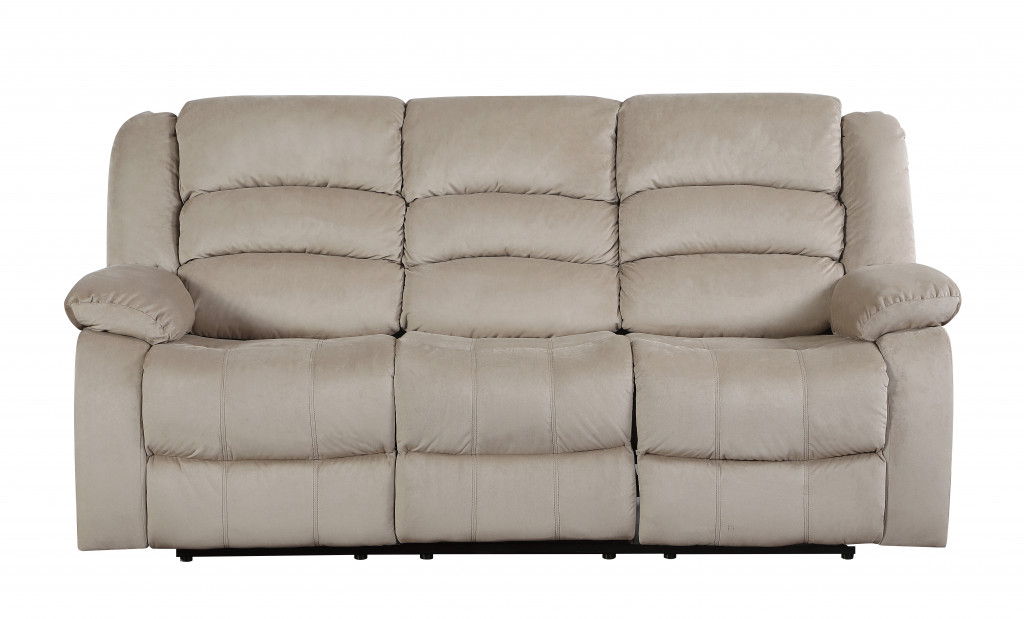 2 Piece Indoor Microsuede Five Person Seating Set - Beige