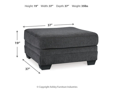 Tracling - Oversized Accent Ottoman - Slate - view 5