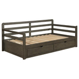 Sorrento - 2-Drawer Twin Long Daybed With Extension Trundle - Gray by CoasterEssence | Bel Furniture