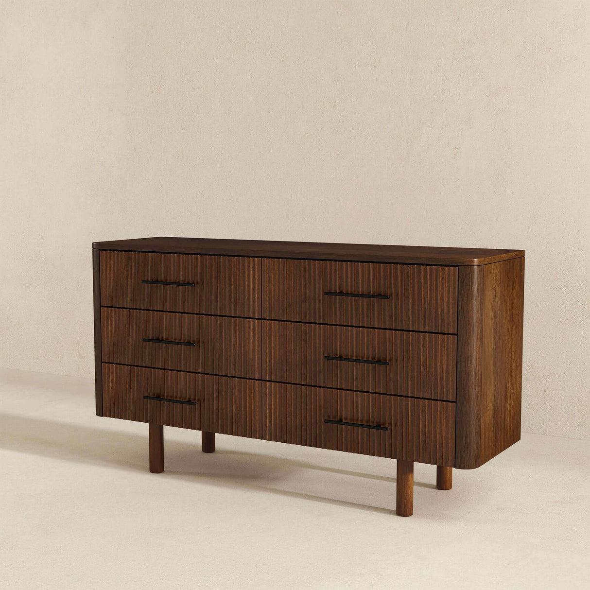 Logan - Mid-Century Modern Dresser With 6 Drawers - Brown by Ashcroft Furniture | Bel Furniture