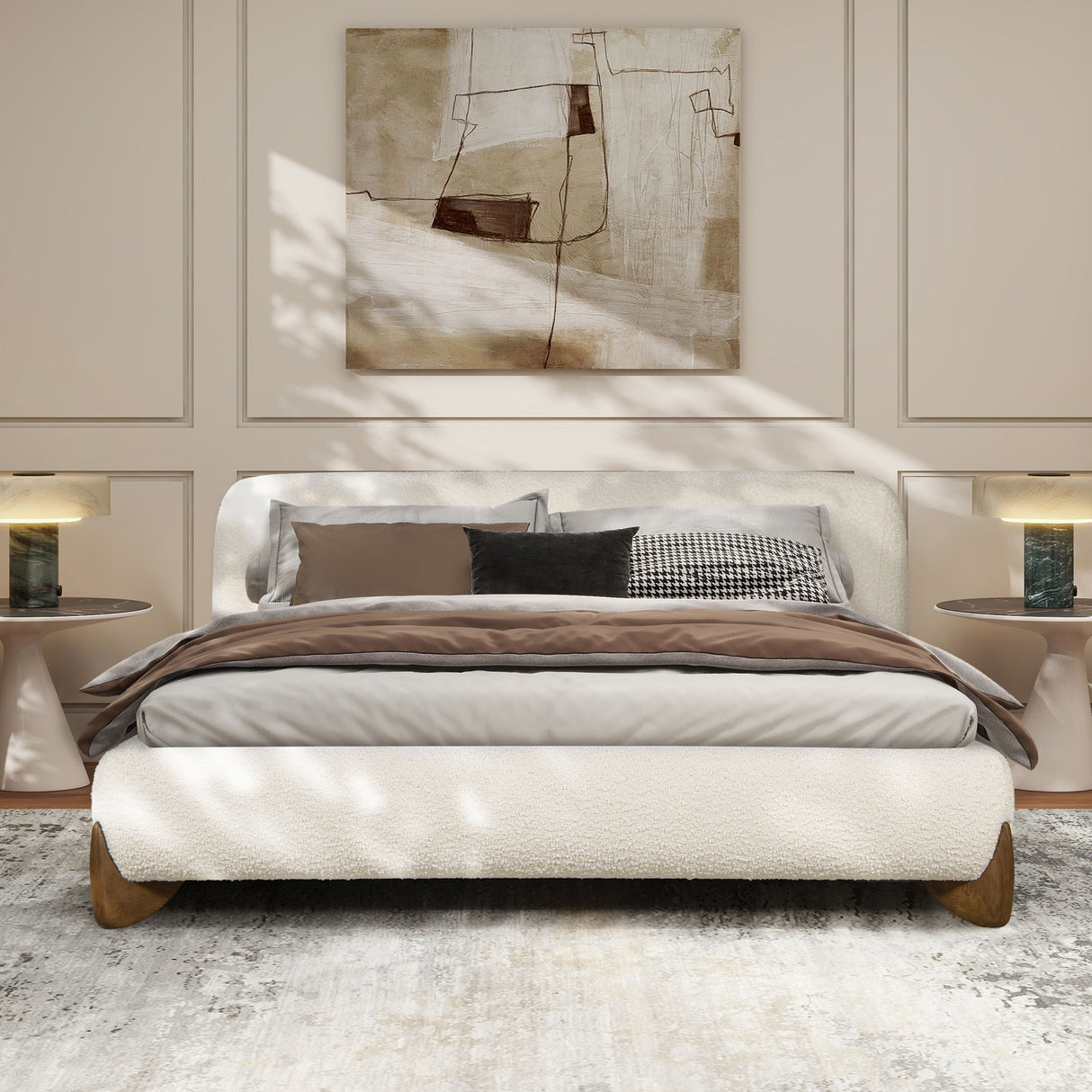 Alpine - Puffy Modern Platform Bed