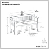 Brooklyn - Handcrafted Entryway Storage Bench