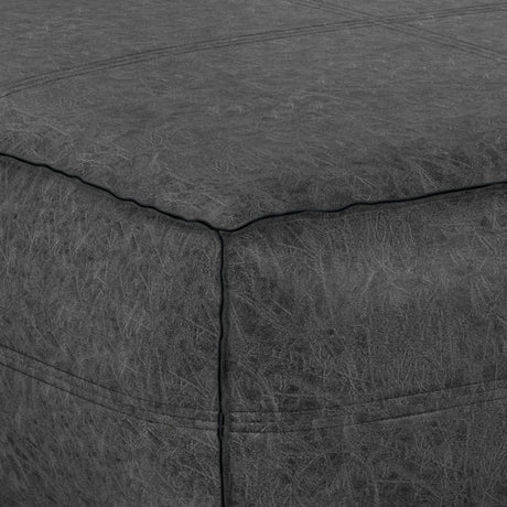 Brody - Large Square, Coffee Table Pouf by Simpli-Home | Bel Furniture