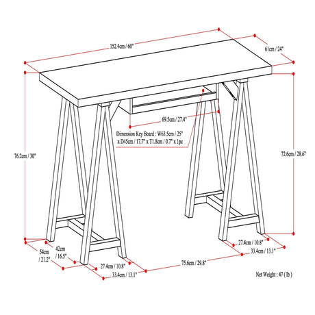 Sawhorse - Handcrafted Desk - view 11