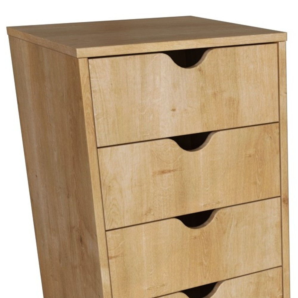 Solid Wood Five Drawer Lingerie Chest - Natural