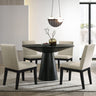 Jasper - Contemporary Round Dining Table With Black Finish Chairs by Lilola Home | Bel Furniture