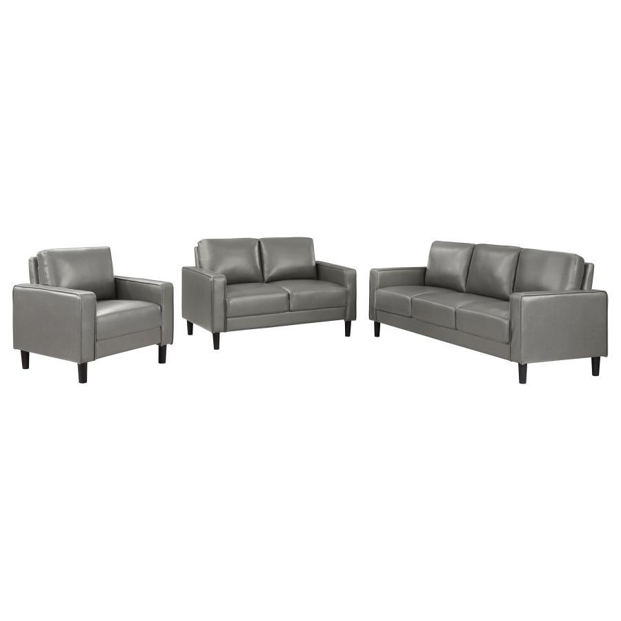 Ruth - Upholstered Track Arm Sofa Set by Coaster Fine Furniture | Bel Furniture