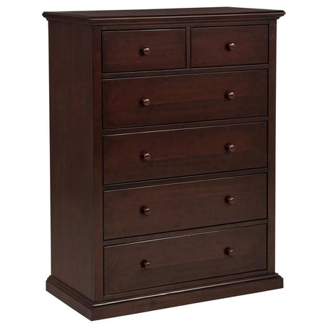 Sumerlin - 6-Drawer Bedroom Chest Of Drawers Dark Brown by Coaster Fine Furniture | Bel Furniture